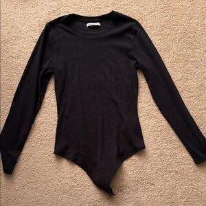 Abercrombie & Fitch Sleek Black Long Sleeve Bodysuit
